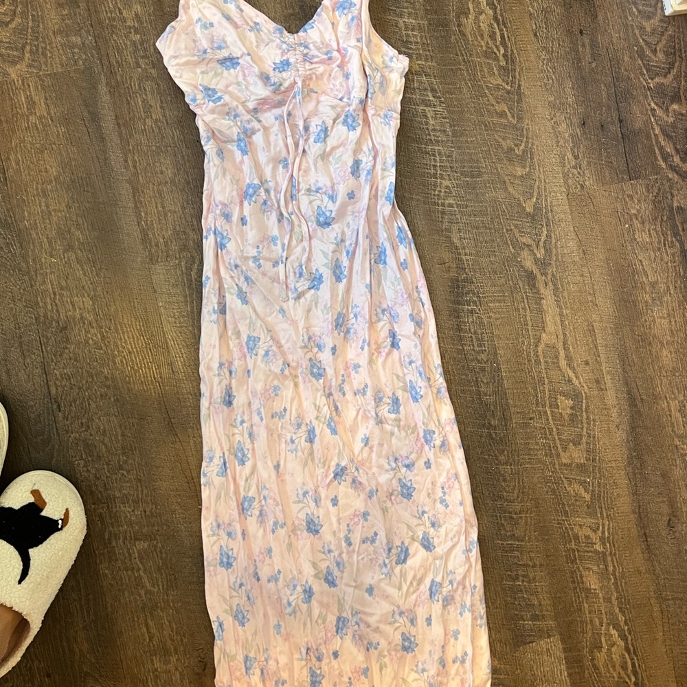 Wild Fable Pink and Blue Floral Maxi Dress